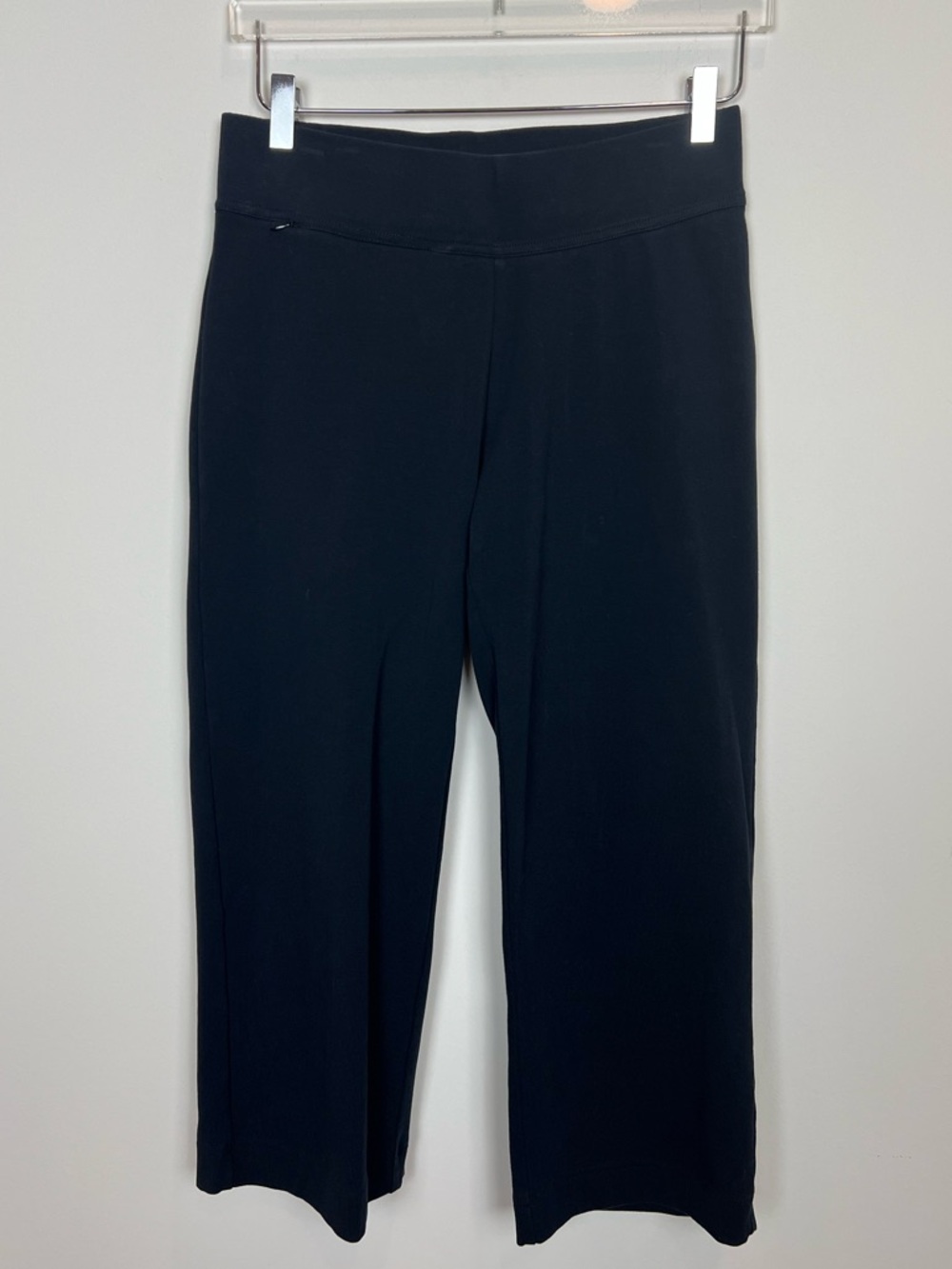 Lands End Black Starfish Cropped Wide-Leg Pants, Sz Small
